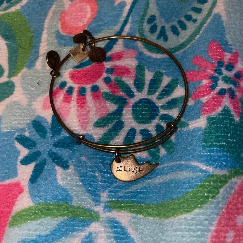 Alex and Ani gold Best to the best friends adjustable Bangle